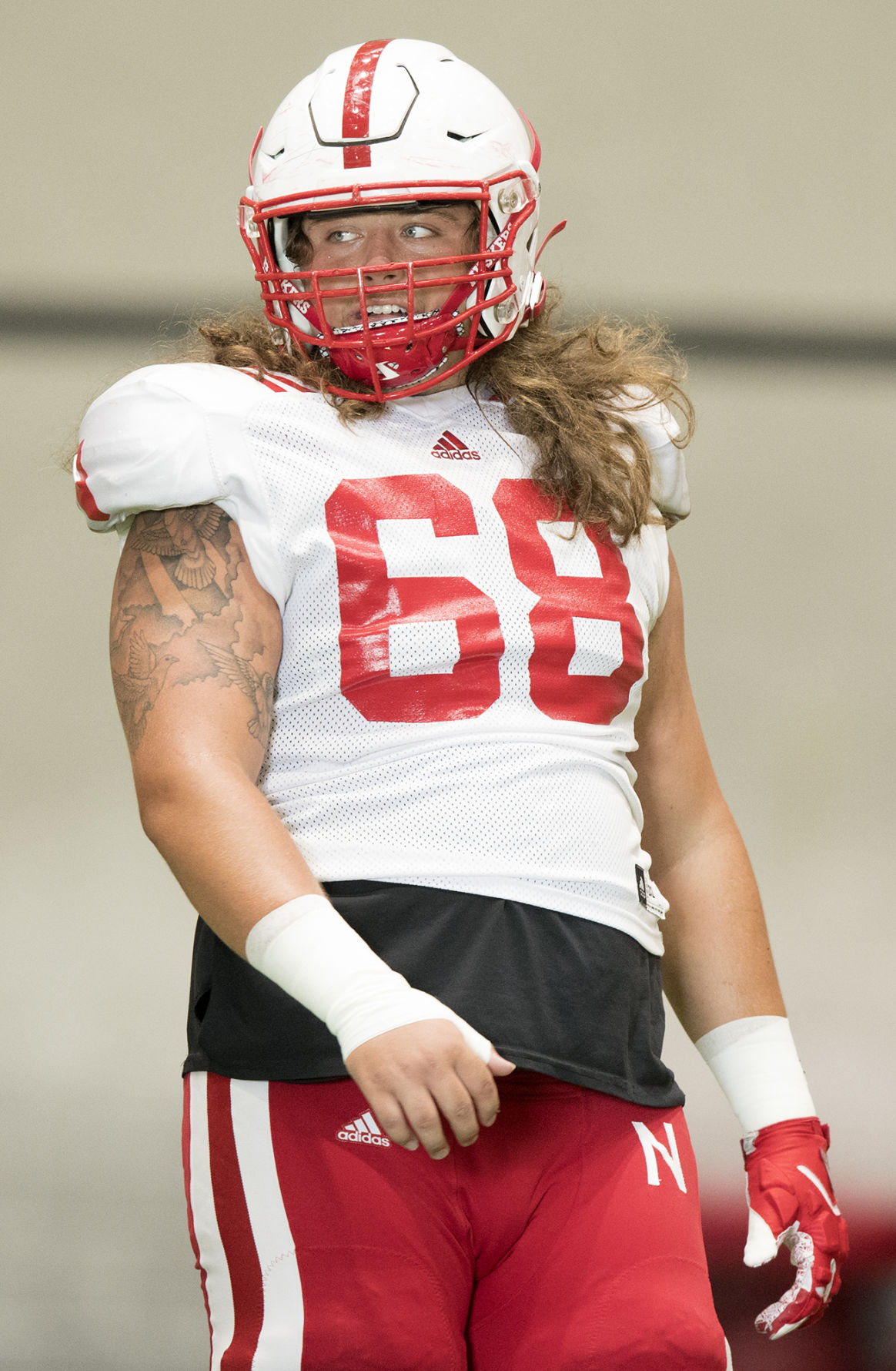 Nebraska football practice, 8/14